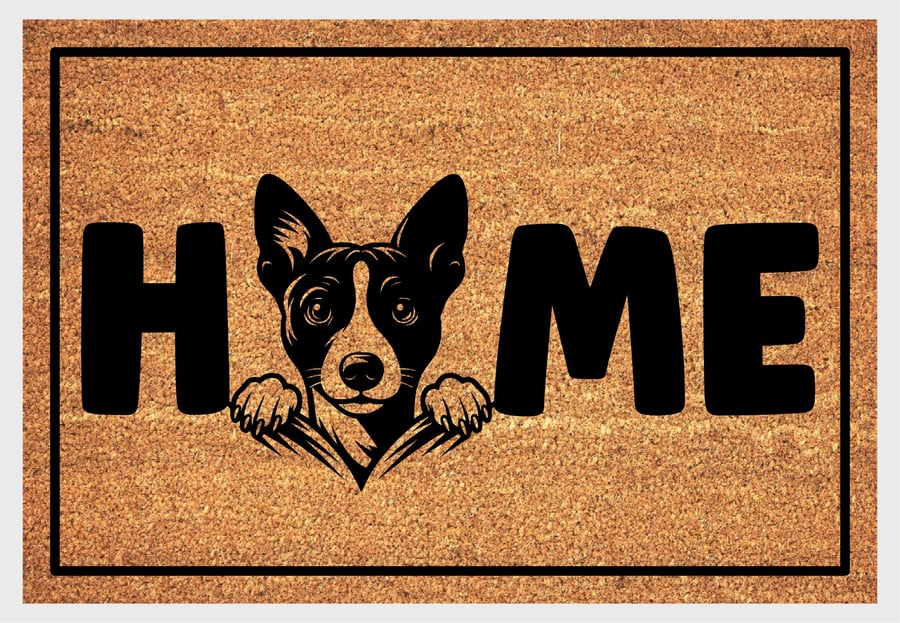 Basenji Home Door Mat No.2 - Basenji Dog Welcome Mat - 3 Sizes