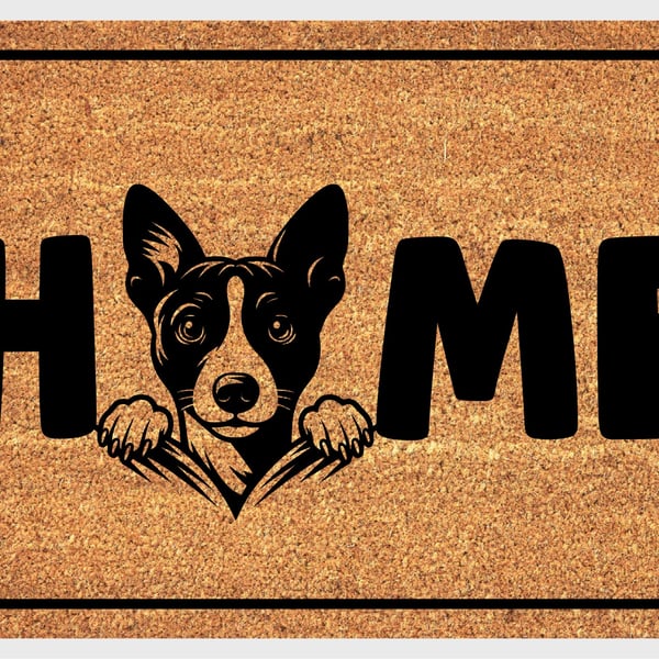 Basenji Home Door Mat No.2 - Basenji Dog Welcome Mat - 3 Sizes