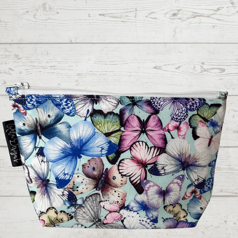 Cosmetic bags pastel butterflies