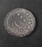 Floral Wreath Slate Coaster – 10cm Round Rustic Stone Design - Image 3