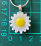 Daisy Flower Fused Glass Pendant Necklace  - Image 2