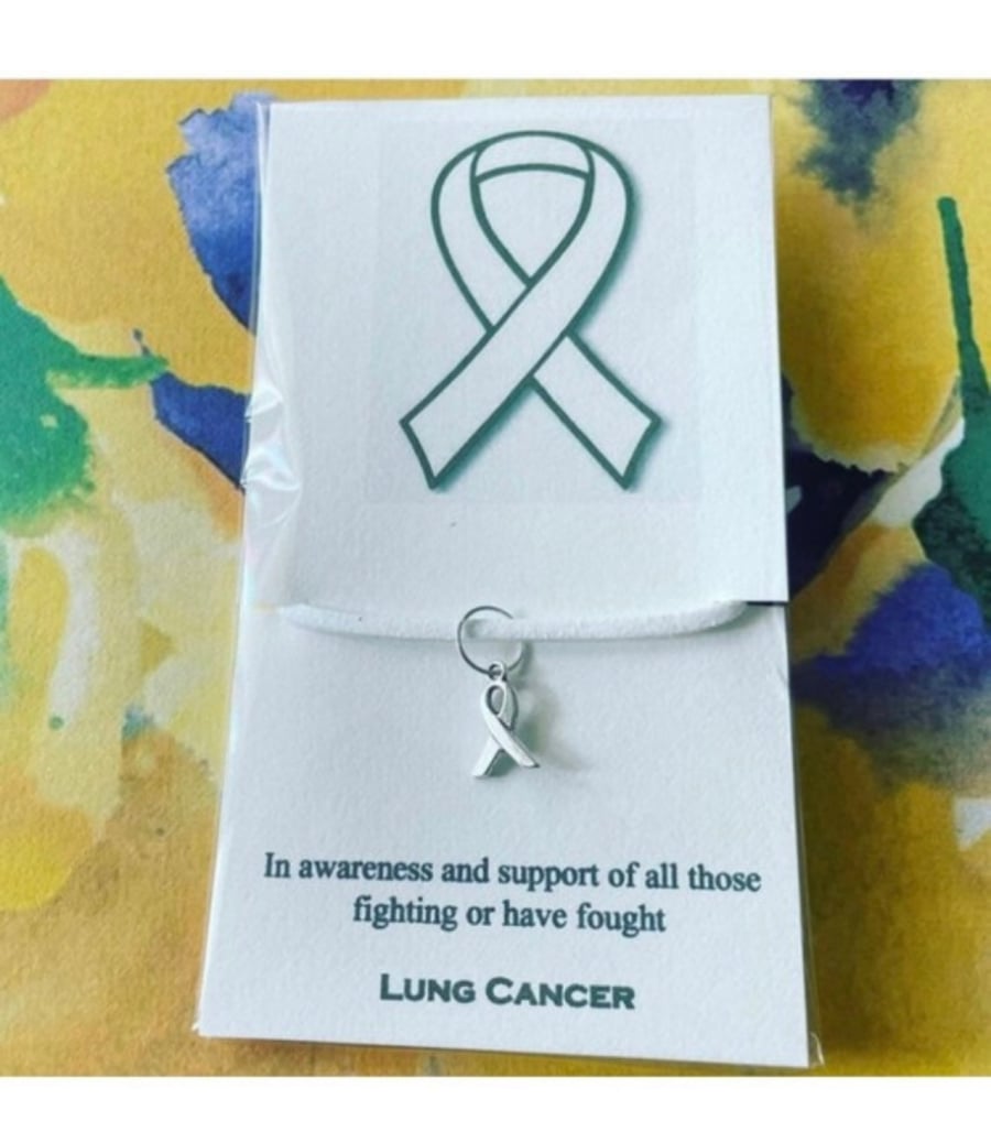 In awareness of lung cancer awareness bracelets wish bracelets x6 bundle set 