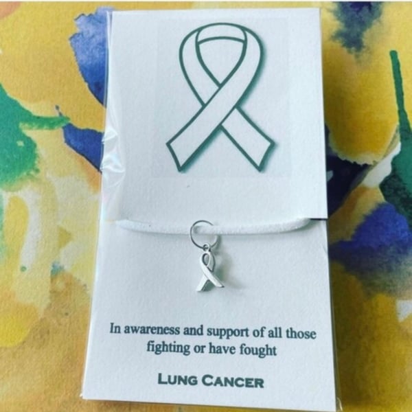 In awareness of lung cancer awareness bracelets wish bracelets x6 bundle set 