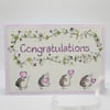  Wedding Congratulations Card - cards hearts hedgehogs flowers