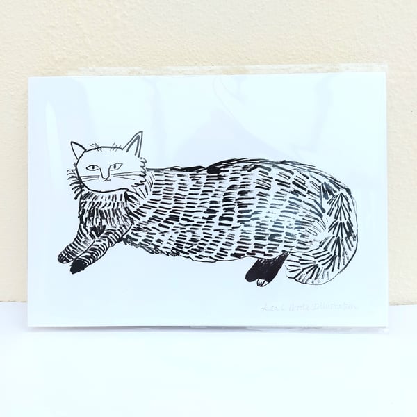 A5 Print A very judgy cat
