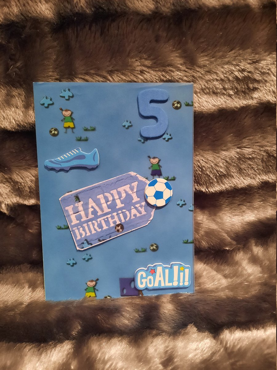 Football Mad Age 5 Boy Birthday Card