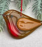 Robin - Christmas tree decoration caramel opaque - Image 2