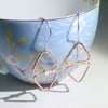 Copper and Sterling Silver Drop Earrings - UK Free Post