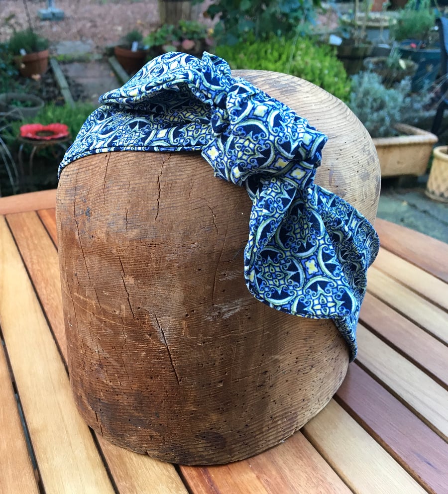 Frankenbands hairband - blue pattern