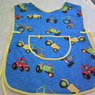 Tractors on Blue Child's Tabard Apron
