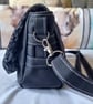Handmade Matte-Black Satchel Style Bag