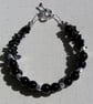 Black Onyx Gemstone Gothic Beaded Bracelet "Black Knight" - Image 6