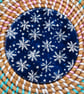 le  Navy Blue Christmas Snowflake Coaster – Festive Wooden Drinks Coaster 