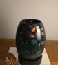 Handmade Resin & Pinecone Vase - Green