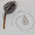 Fine Silver Teardrop Pendant