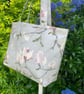 Handmade Tote Bag, Beach Bag, Handbag, Travel Bag, Work Bag, Floral