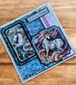 Magical Unicorn Stained Glass Handmade Card.  - Image 2