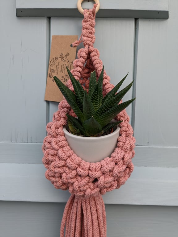  Eco Cotton Macramé Hanging Basket Plant Pot Holder