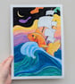 Goldfish Ship A4 Art Print - Image 2