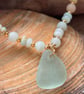 Seaglass and Amazonite delicate necklace  Ref R20 - Image 6