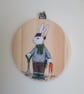 Gardening Bunny Hanging Decoration Hand Painted Gardener Rabbit - Image 2