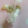 Glass Vial with Marabou Feather Necklace - Guardian Angel