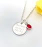 New Baby Mum Pendant Name Dob date of Birth Weight Birthstone Necklace - Image 6