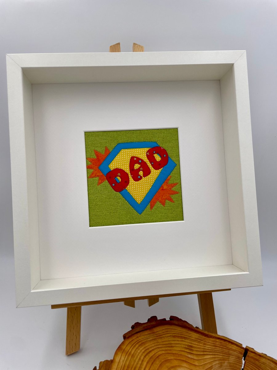 Comic book style appliqué picture for Dad