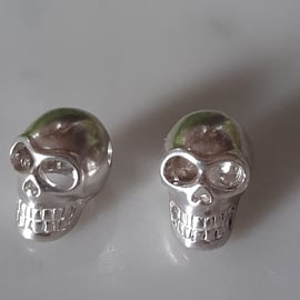 Bali Sterling Silver Skull Beads