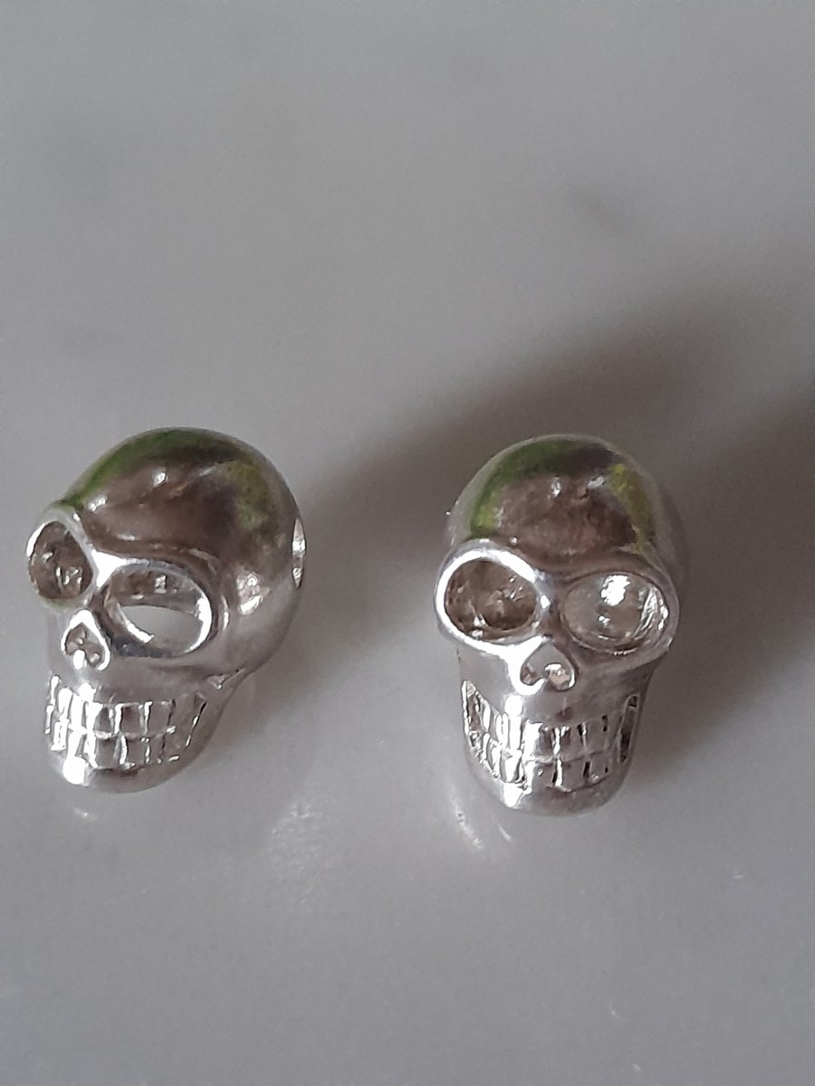 Bali Sterling Silver Skull Beads