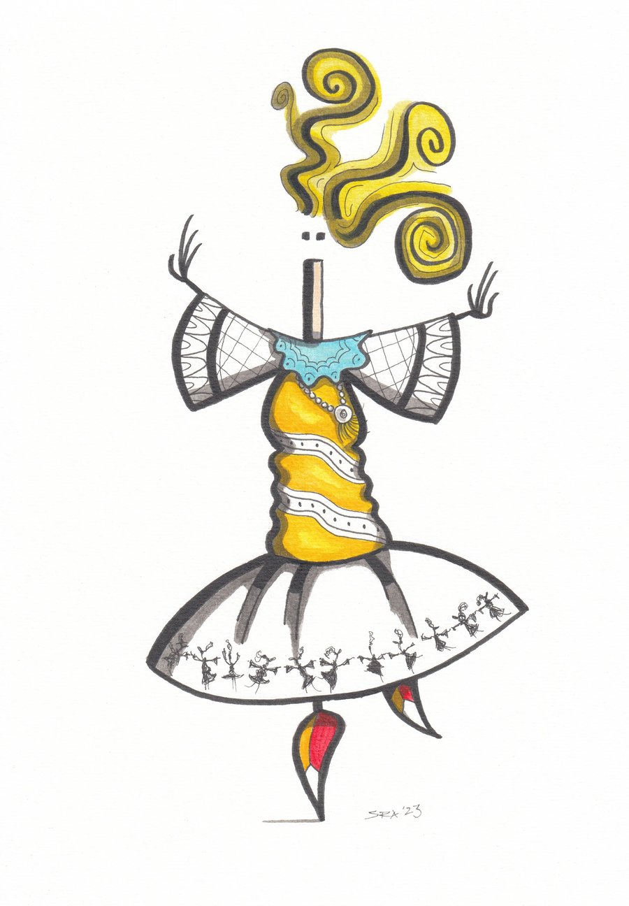 'The Ballerina' an A4 sized original artwork