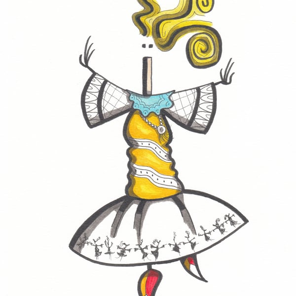 'The Ballerina' an A4 sized original artwork