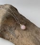Rose Quartz Necklace, sterling silver - Image 1