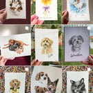 Custom Watercolour Pet Portraits 