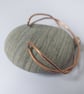 Hammered Copper Cuff Bangle with Tigers Eye Gemstone and Silver - Image 7
