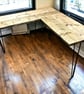 Corner Office Desk - Two Boards, Custom Made From Reclaimed Scaffold Boards And  - Image 5