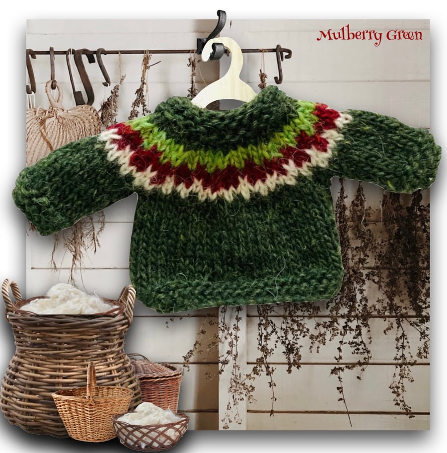 Reserved for Pauline - Pure Wool Icelandic Jumper