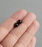 6mm Jet Black Stud Earrings - Small Onyx Swarovski Pearl Post Earrings - Gifts - Image 2
