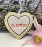 Small Ceramic heart decoration LOVE