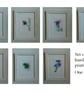 Small framed flower art prints, hand embellished with colour pencil - Image 10
