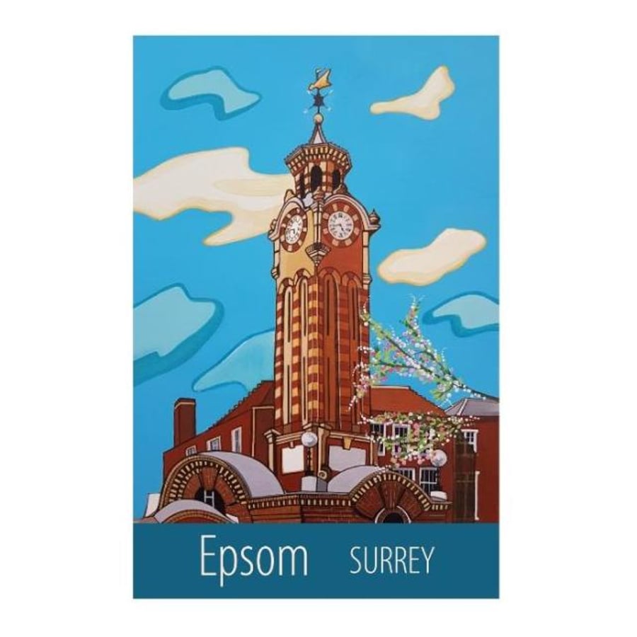 Epsom, Surrey print - unframed