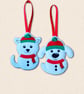 Snow Pets Christmas Decoration - Snow Cat or Snow Dog Ornament