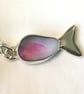 Handcrafted Sterling Silver Seaham Multi Sea Glass Pink Fish Pendant Necklace - Image 8
