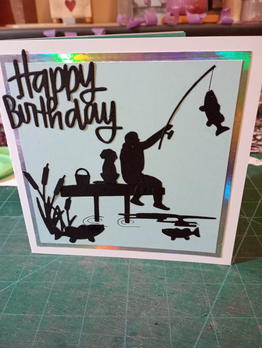 Fishing mens birthday card 