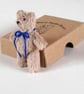 Tiny ted in a box, letterbox gift 'random act of tiny furry kindness'