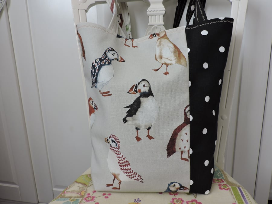 Tote Bag Shopping Bag Craft Bag Puffins