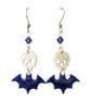 Resin Earrings - Skull and Bats