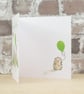Birthday Card Animal Green Balloon - Image 2