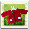 Reserved for Anne - Down on the Farm Doll’s Cardigan 