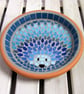 Moonlight Hedgehog Mosaic Garden Bird Bath - Image 1